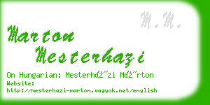 marton mesterhazi business card